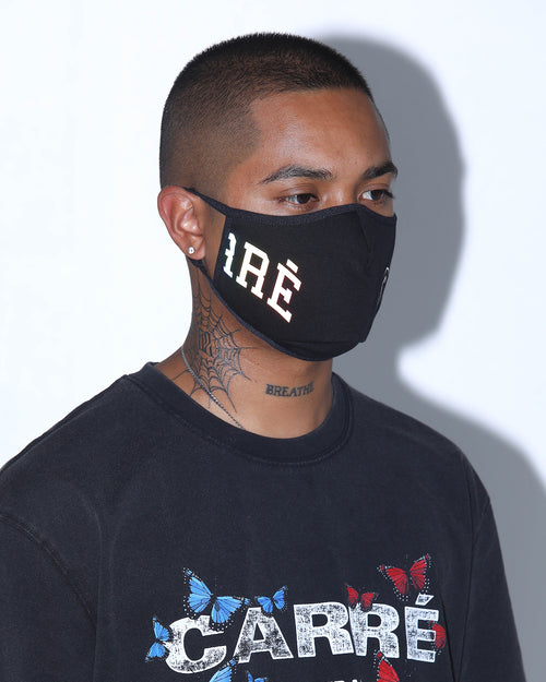 Carré Enorme Reflective Iridescent  Face Mask Black/3M