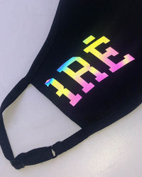 Carré Enorme Reflective Iridescent  Face Mask Black/3M