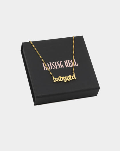 Raising Hell Women's 18" Babygirl Pendant Gold