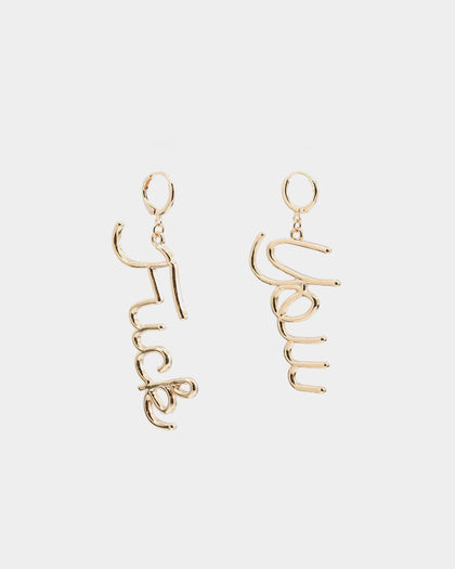Raising Hell Women's FK Earrings Gold