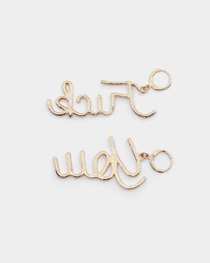 Raising Hell Women's FK Earrings Gold