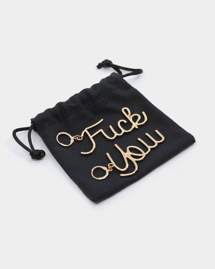 Raising Hell Women's FK Earrings Gold