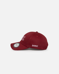 Saint Morta All Star Embroidered 6 Panel Strapback Maroon/White