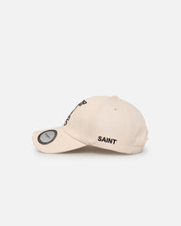 Saint Morta Skull And Bones 6 Panel Strapback Off White