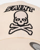 Saint Morta Skull And Bones 6 Panel Strapback Off White