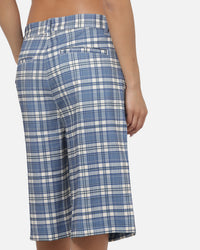 Carre Heritage Pleated Shorts Blue-plaid