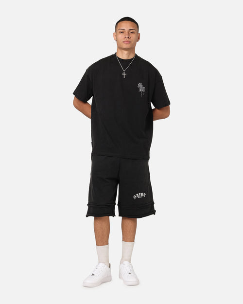 Saint Morta Fray Boxy T-Shirt Vintage Black