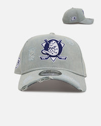 New Era Anaheim Ducks 'Distressed Denim' 9FORTY A-Frame Snapback Light Wash Denim