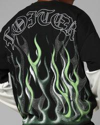 Loiter Inferno Layered Long Sleeve T-Shirt Black