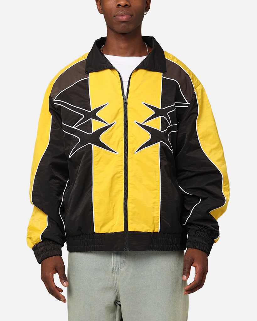 Loiter Paradise Track Jacket Black/Yellow | Culture Kings US