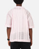 Saint Morta Crochet Button Up Shirt Pink