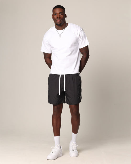 Saint Morta Relic Nylon Shorts Black/White
