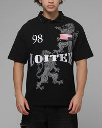 Loiter United Polo T-Shirt Black