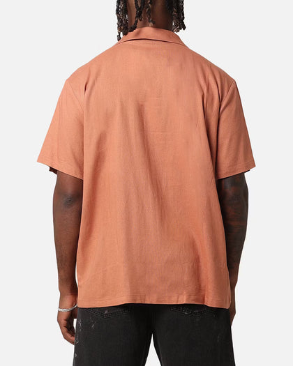 XXIII Hellas Linen Button Up Shirt Off Tan/White
