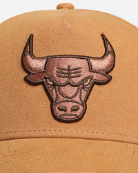 New Era Chicago Bulls 'Washed Canvas' 9FORTY A-Frame Snapback Bronze