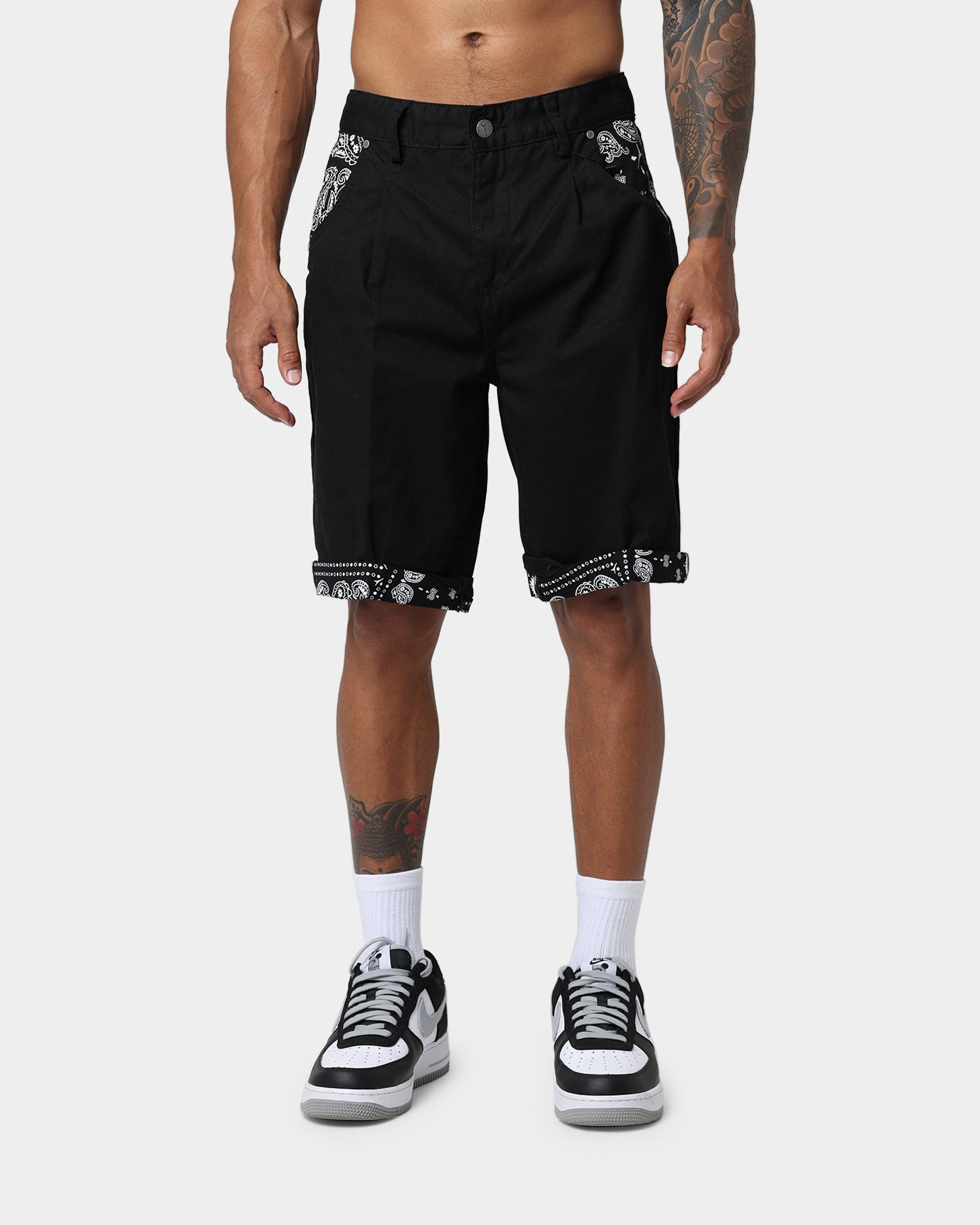 Carre Bandana Ultra Chino Shorts Black | Culture Kings US