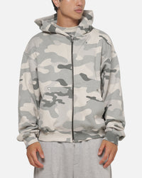 American Thrift Zip Hoodie Washed Stone Woodland