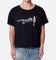 MNML Distressed Wide Neck T-Shirt Washed Black