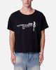 MNML Distressed Wide Neck T-Shirt Washed Black