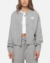 Adidas Women's Essentials Knit Cardigan Medium Grey Heather