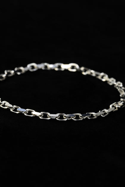 House Of Auric Straight Cut Cable Bracelet Sterling Silver