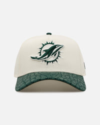 New Era Miami Dolphins 'Croc Skin 2.0' 9FORTY A-Frame Snapback Chrome/Dark Green