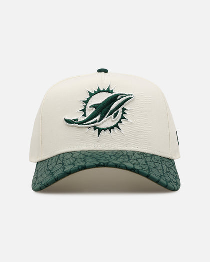 New Era Miami Dolphins 'Croc Skin 2.0' 9FORTY A-Frame Snapback Chrome/Dark Green