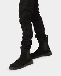 Saint Morta Paisley Skulls Jeans Black