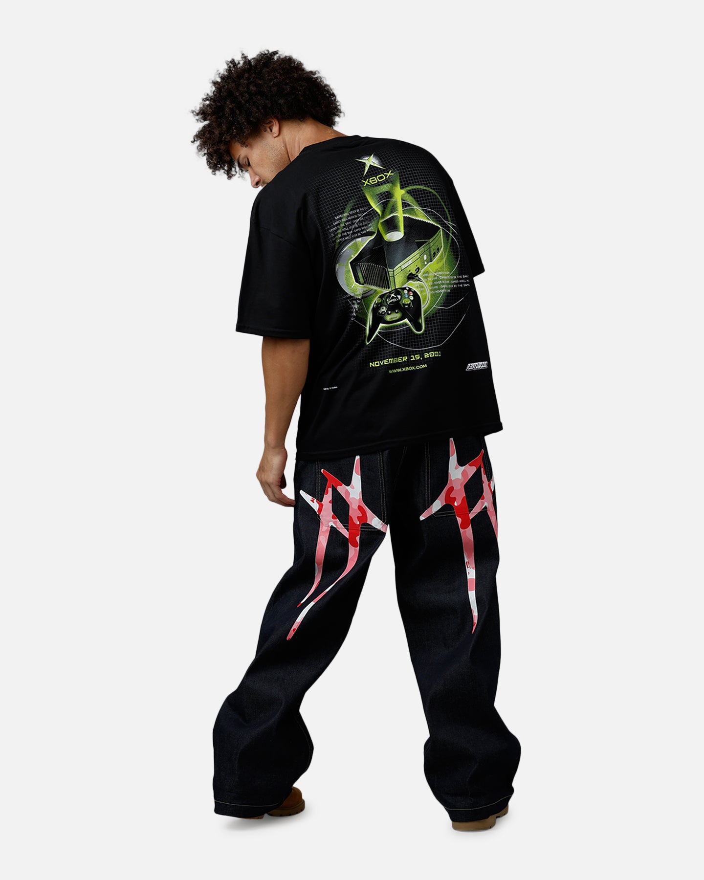 73Studio X Xbox 25th Anniversary Console T-Shirt Black | Culture