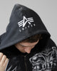 Alpha Industries x Loiter Full Zip Up Hoodie Black