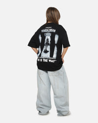73Studio Star Wars Stand Off Glitter T-Shirt Black Acidwash