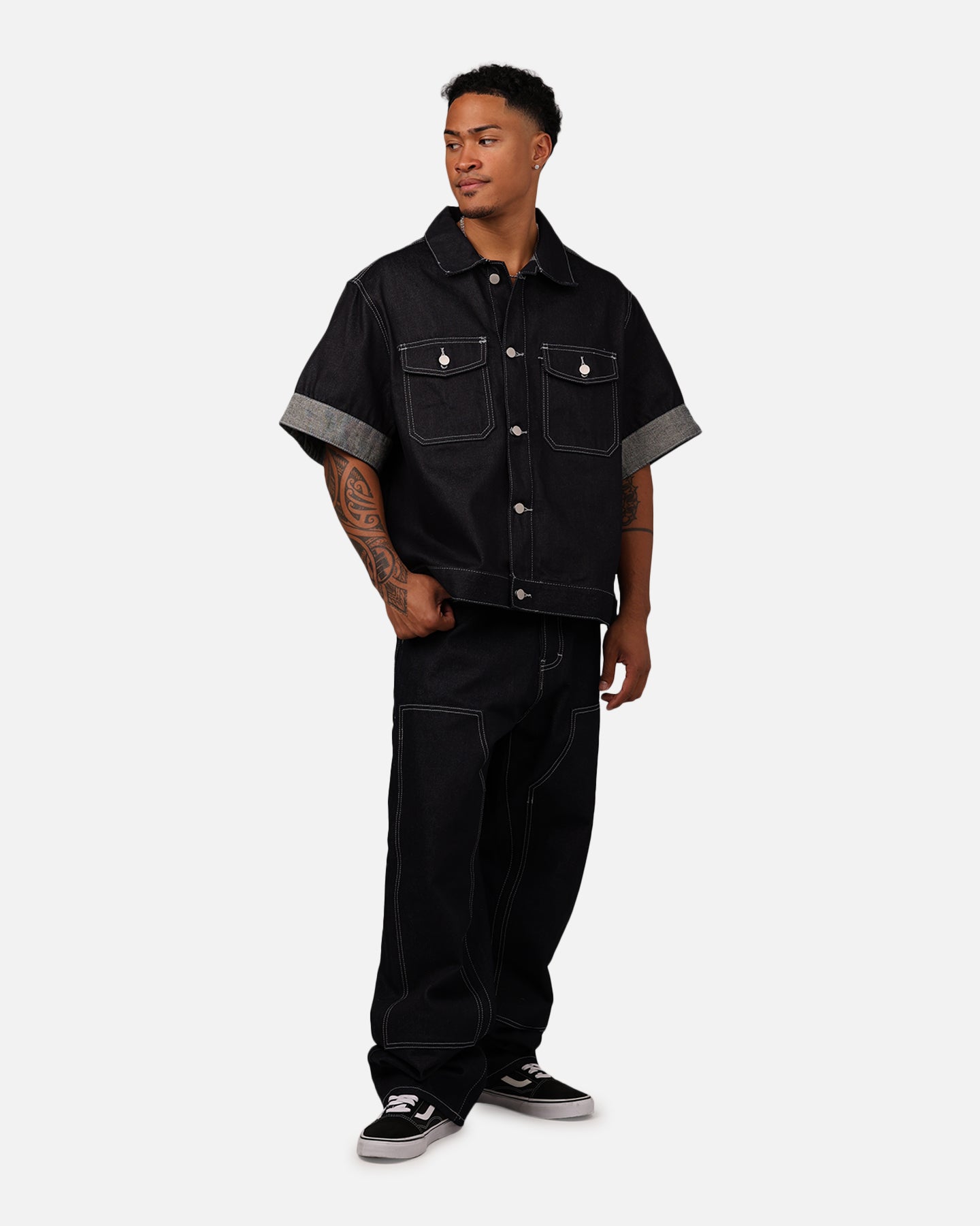 MNML Raw Denim Short Sleeve Jacket Blue | Culture Kings US