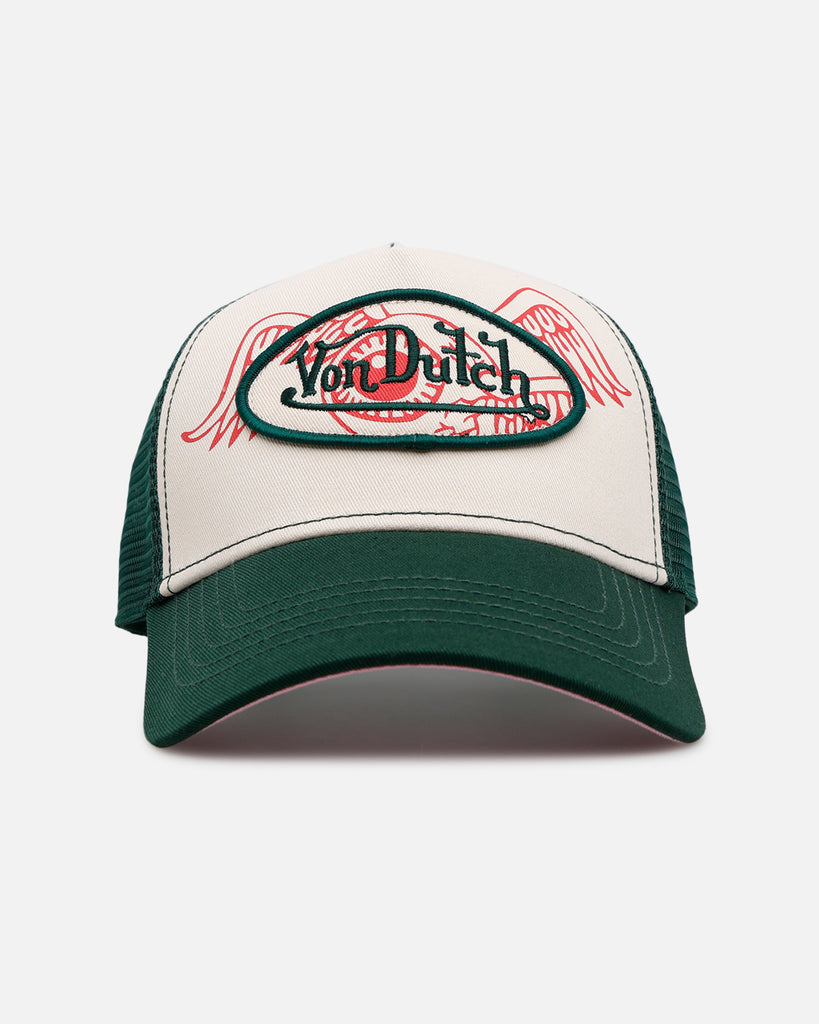 Von Dutch トラッカーキャップ 茶色/緑 Von Dutch Flying Eye Trucker Snapback Green | Culture Kings US