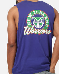 Bleacher Athletic New Zealand Warriors NRL Adult Muscle T-Shirt Blue