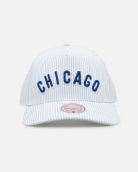 Mitchell & Ness Chicago Cubs 'Seersucker' Pro Pinch Snapback Blue/White