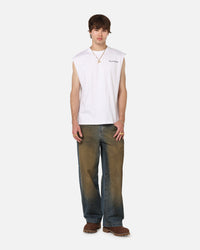 Saint Morta Scription Oversized Muscle T-Shirt White