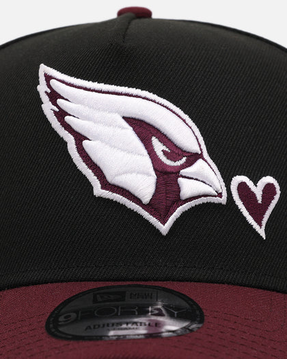 New Era Arizona Cardinals 'Burgundy Hearts' 9FORTY A-Frame Snapback Black/Maroon