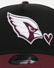 New Era Arizona Cardinals 'Burgundy Hearts' 9FORTY A-Frame Snapback Black/Maroon
