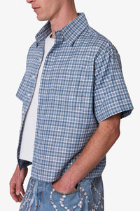 MNML Plaid Poplin Cropped Shirt