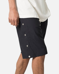 MNML Side Snap Nylon Shorts Black