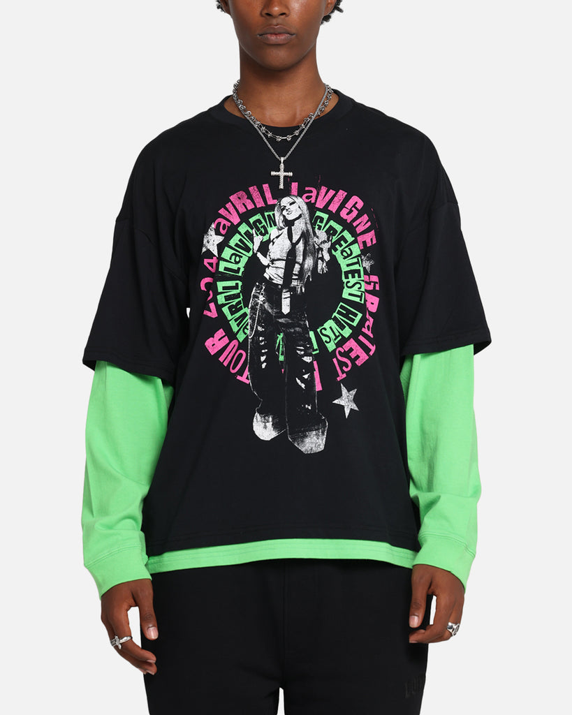 Avril Lavigne Avril Layered Long Sleeve T-Shirt Black Wash