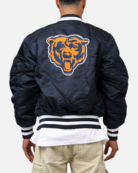 New Era X Alpha Series X NFL Chicago Bears MA-1 Bomber Jacket Navy/Orange