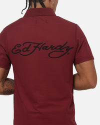 Ed Hardy Euro Polo Shirt Plum