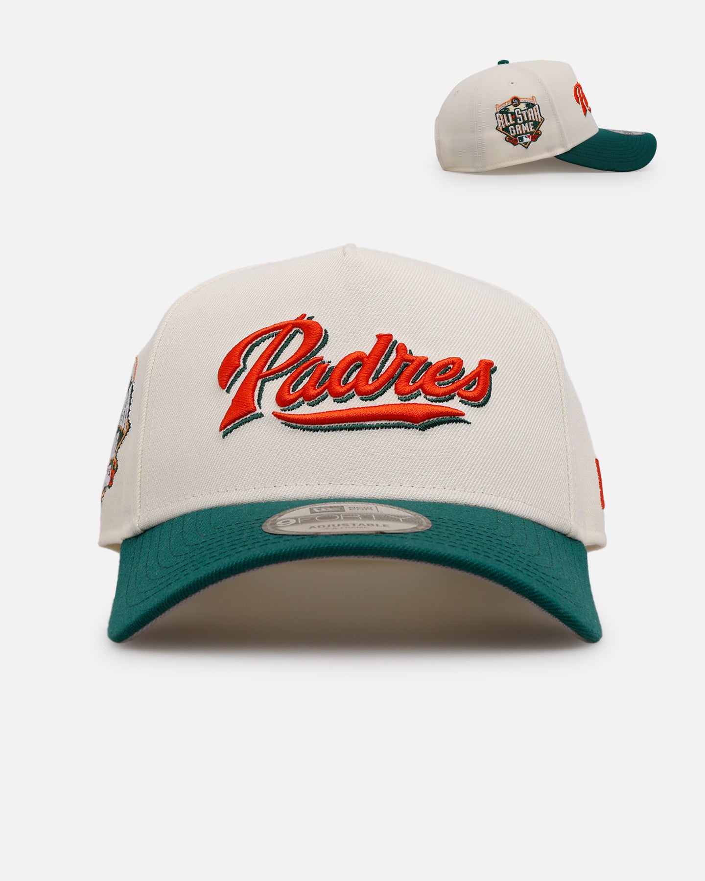 WIND AND SEA×SanDiego Padres×NewEraキムタク New Era San Diego Padres 'Citrus' 9FORTY A-Frame Snapback Chrome