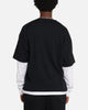G N Roses Roses Layered Long Sleeve T-Shirt Black Wash