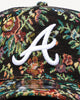 New Era Atlanta Braves 'Black Floral Tapestry' 9FORTY A-Frame Trucker Snapback Tapestry