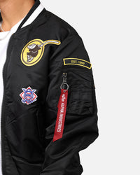 New Era X Alpha Series X MLB San Diego Padres MA-1 Bomber Jacket Black