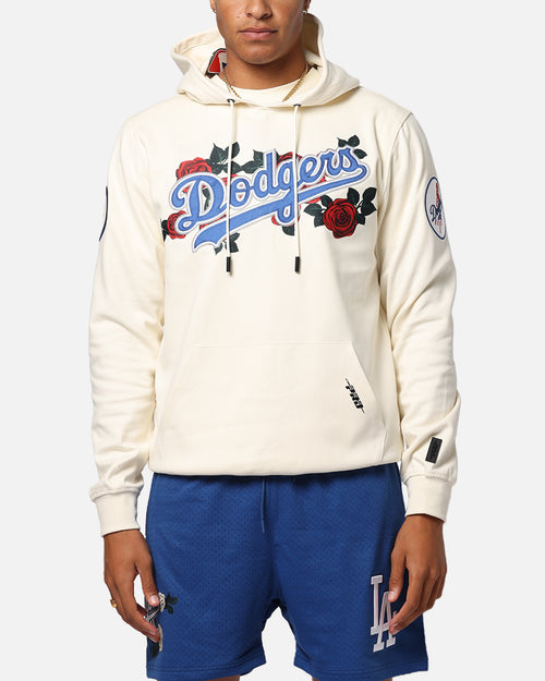 Pro Standard Los Angeles Dodgers Roses Pullover Hoodie Eggshell