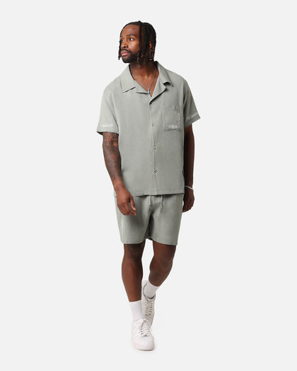 XXIII Serene Linen Button Up Shirt Sage Green