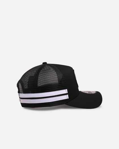 New Era Chicago Bulls 'Stripe' 9FORTY A-Frame Trucker Snapback Black/White